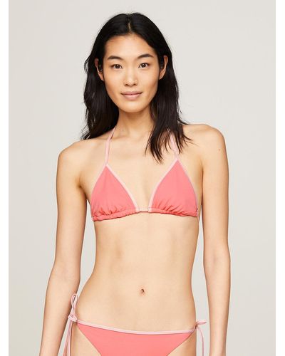 Tommy Hilfiger Essential Triangle Bikini Top - Pink