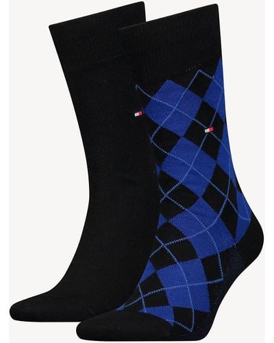 Tommy Hilfiger 2-pack Classics Argyle Socks - Blue