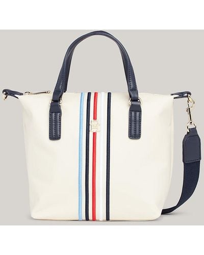 Tommy Hilfiger Signature Th Monogram Small Tote - Natural