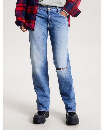 Tommy Hilfiger Sophie Straight Jeans mit niedrigem Bund - Blau