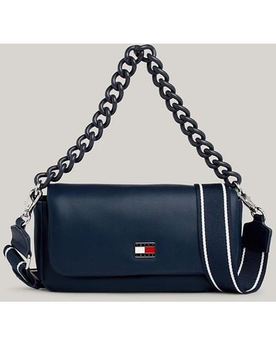 Tommy Hilfiger City Chunky Chain Small Crossover Bag - Blue