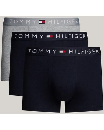 Tommy Hilfiger 3-pack Th Original Logo Trunks - Blue