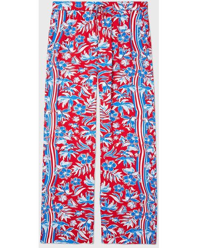 Tommy Hilfiger Adaptive Tropical Scarf Print Trousers - White