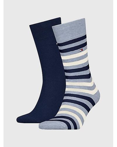 Tommy Hilfiger 2er-Pack Socken mit doppelten Streifen - Blau