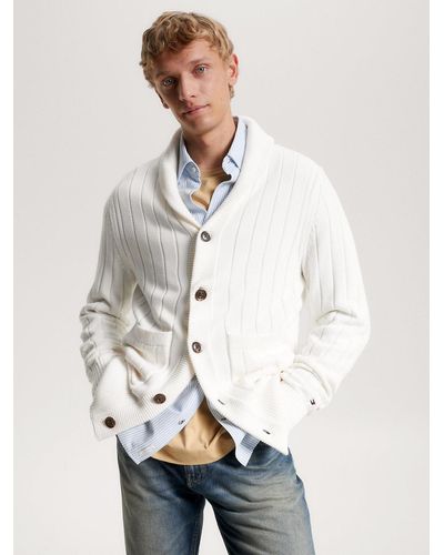 Tommy Hilfiger Classics Shawl Collar Cardigan - Natural