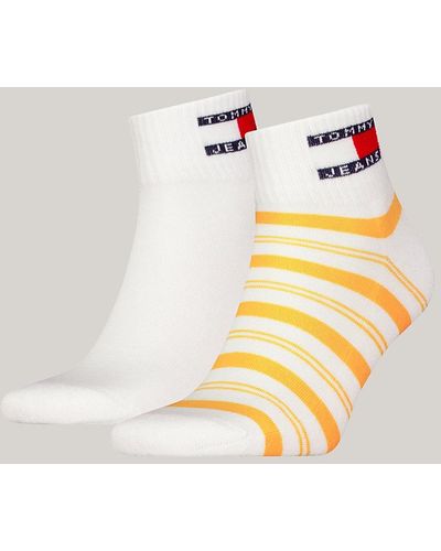 Tommy Hilfiger 2-pack Stripe Logo Ankle Socks - Metallic