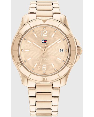 Tommy Hilfiger Carnation Gold-tone Stainless Steel Watch - Natural