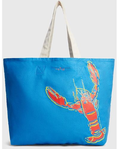 Tommy Hilfiger Cabas Lobster x Andy Warhol - Bleu