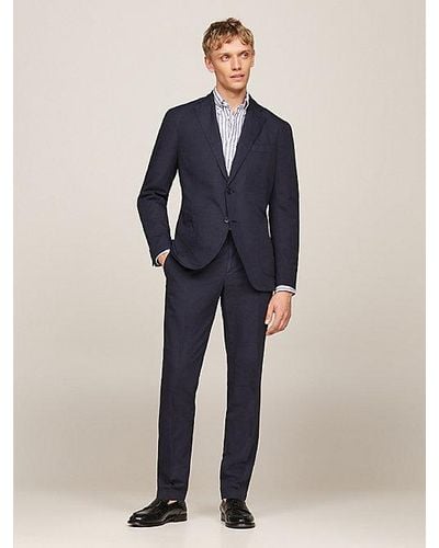 Tommy Hilfiger Einreihiger zweiteiliger Slim Fit Anzug - Blau