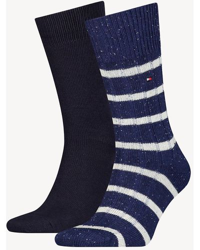 Tommy Hilfiger 2-pack Classics Stripe Socks - Blue