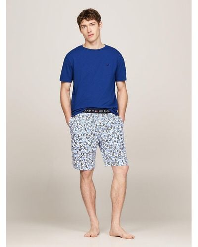 Tommy Hilfiger Th Original T-shirt And Shorts Pyjama Set - Blue
