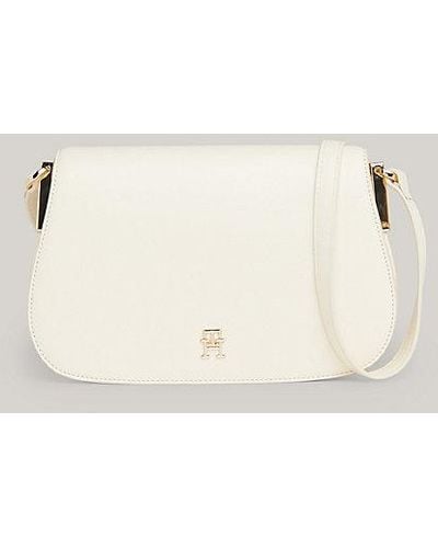 Tommy Hilfiger Chic kleine Crossbody-Tasche mit Klappe - Natur