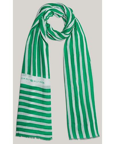 Tommy Hilfiger Essential gewebter Schal mit Streifen - Grün