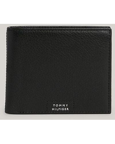 Tommy Hilfiger Premium Leather Bifold-Kreditkartenetui - Schwarz