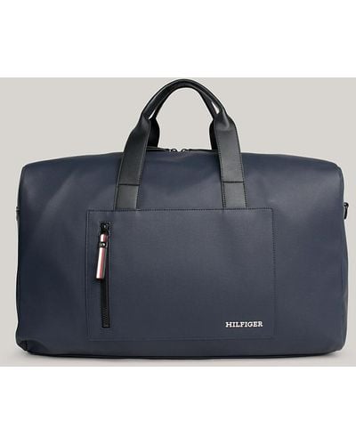 Tommy Hilfiger Pique Textured Medium Duffel Bag - Blue