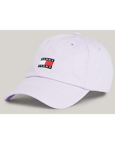 Tommy Hilfiger Denim-Baseball-Cap mit aufgesticktem Logo - Weiß