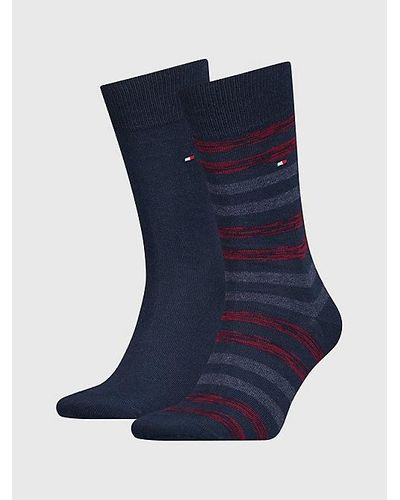 Tommy Hilfiger 2er-Pack Socken mit doppelten Streifen - Blau
