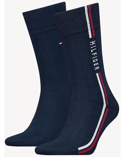 Tommy Hilfiger 2-pack Classics Global Stripe Socks - Blue