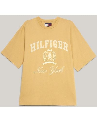 Tommy Hilfiger T-shirt boxy à manches amples et blason - Neutre