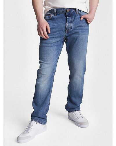 Tommy Hilfiger Adaptive Denton Straight Jeans Met Mid-wash - Blauw