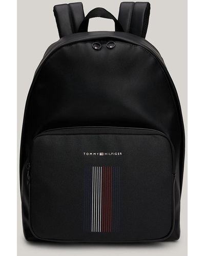Tommy Hilfiger Metal Logo Dome Backpack - Black