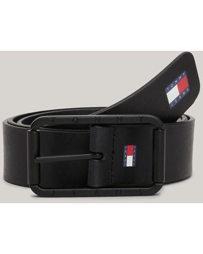 Tommy Hilfiger Reversible Leather Belt - Black