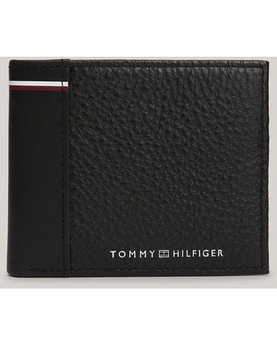Tommy Hilfiger Small Textured Bifold Credit Card Wallet - Black