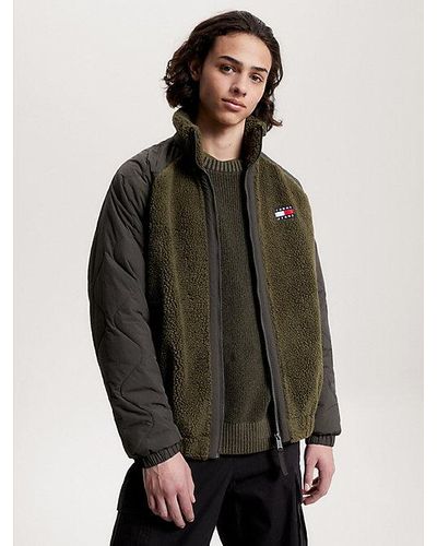 Tommy Hilfiger Relaxed Fit Jack Met Sherpa Contrast - Grijs