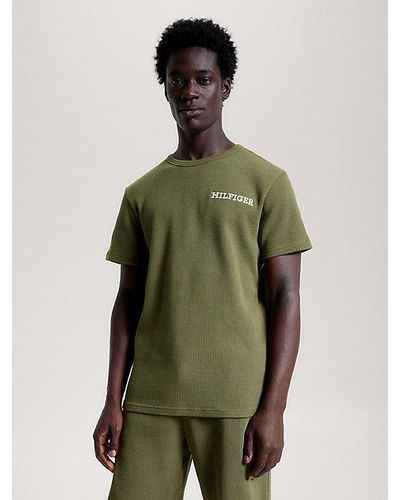 Tommy Hilfiger Camiseta gofrada con logo monotipo - Verde