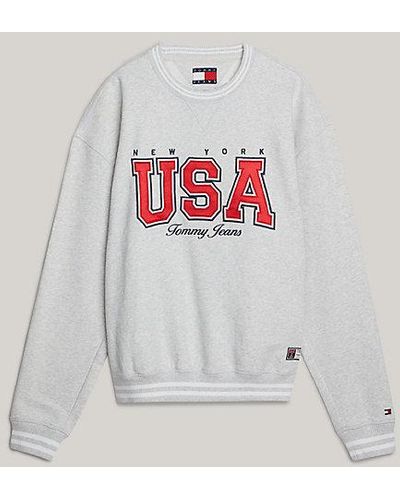 Tommy Hilfiger Tommy Jeans International Games Logo-sweatshirt - Grijs