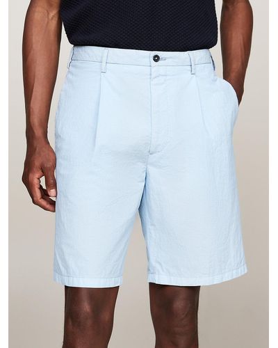 Tommy Hilfiger Pressed Crease Lightweight Shorts - Blue