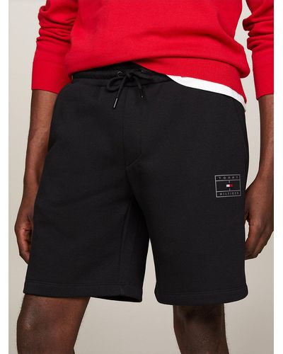 Tommy Hilfiger Sport Badge Drawstring Sweat Shorts - Black