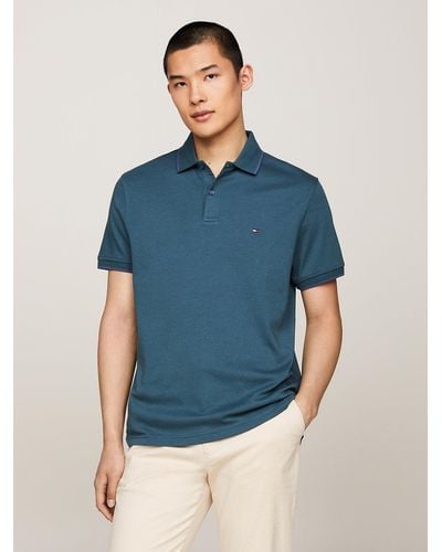 Tommy Hilfiger Two-tone Tipped Regular Fit Polo - Blue