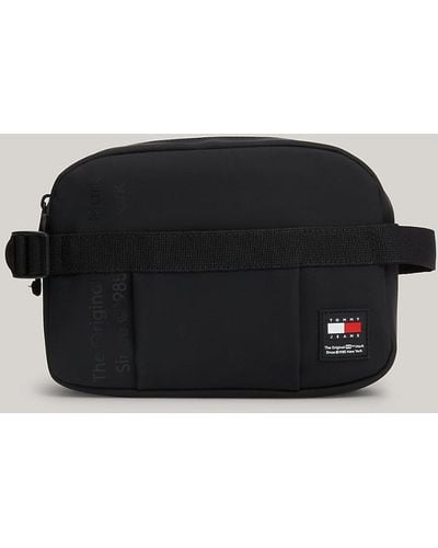 Tommy Hilfiger Essential Tonal Logo Small Washbag - Black