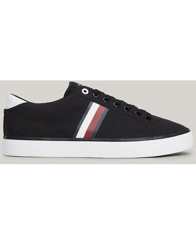 Tommy Hilfiger Essential Signature Tape Trainers - Black