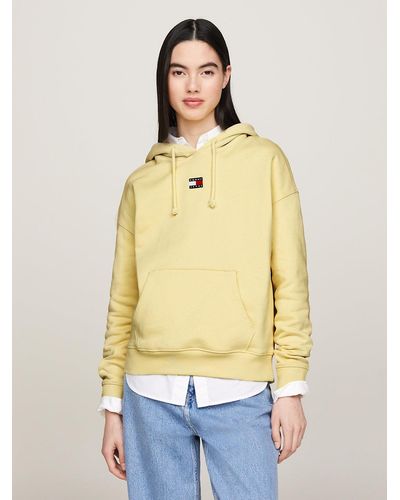 Tommy Hilfiger Badge Boxy Fit Hoody - Yellow