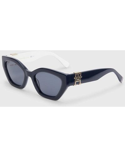 Tommy Hilfiger Monogram Cat-eye Sunglasses - Blue