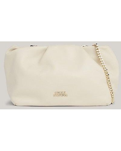 Tommy Hilfiger Exclusive Luxe Leather Crossbody-Tasche - Natur