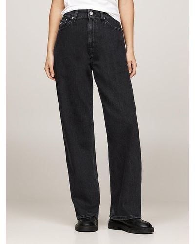 Tommy Hilfiger Betsy Mid Rise Wide Leg Jeans - Black