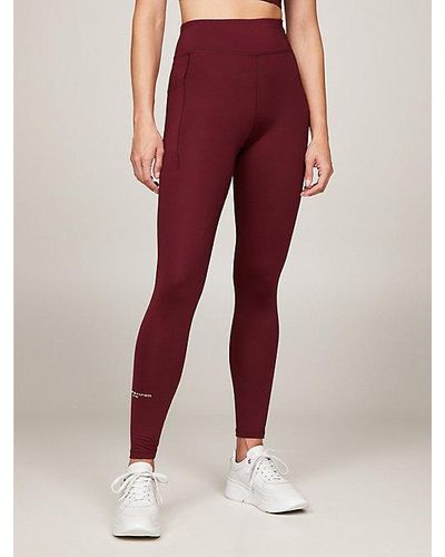 Tommy Hilfiger Leggings Sport Essential de largo 7/8 - Rojo