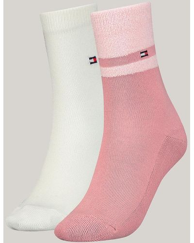 Tommy Hilfiger 2-pack Classics Bouclé Stripe Socks Gift Set - Pink