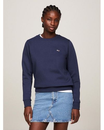 Tommy Hilfiger Organic Cotton Regular Fit Fleece Sweatshirt - Blue