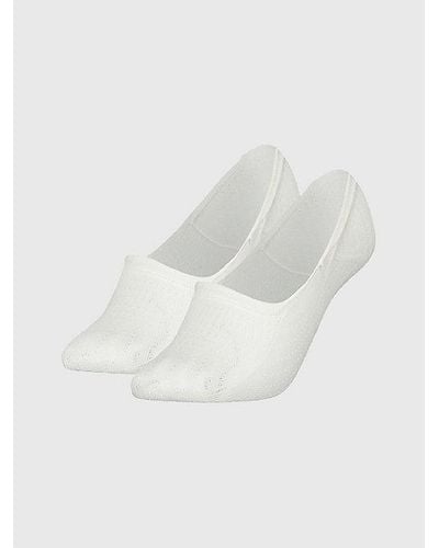 Tommy Hilfiger Pack de 2 pares de calcetines Footie - Blanco
