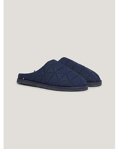 Tommy Hilfiger Gerecyclede Quilted Pantoffel - Blauw