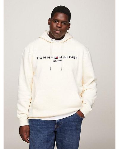 Tommy Hilfiger Plus Regular Fit Hoodie Met Logo - Wit