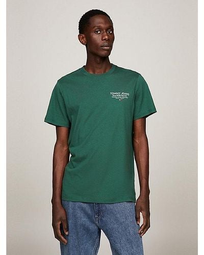 Tommy Hilfiger Essential Slim Fit T-shirt Met Logo-graphic - Groen