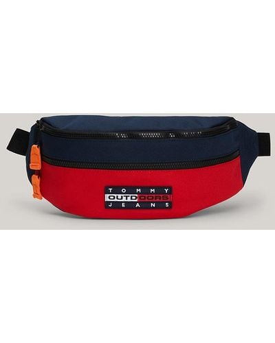 Tommy Hilfiger Archive Colour-blocked Crossover Bum Bag - Red
