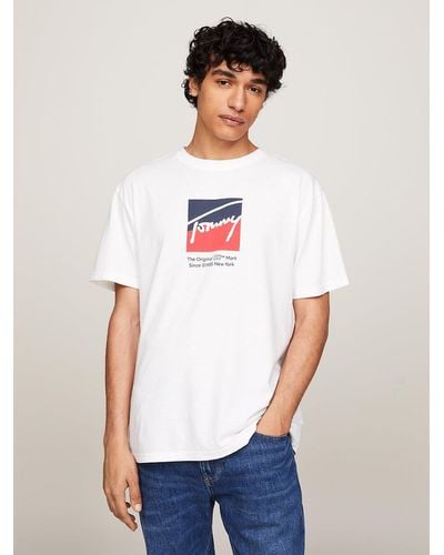 Tommy Hilfiger Crew Neck Logo T-shirt - White