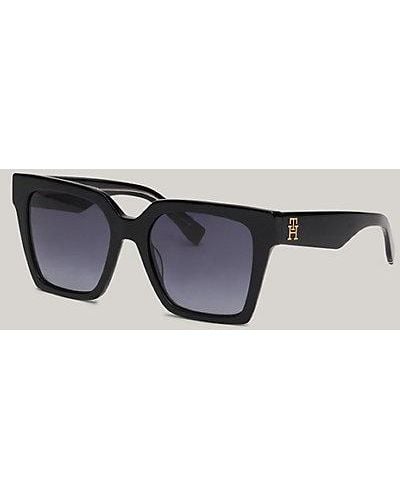 Tommy Hilfiger Cat-Eye-Sonnenbrille mit Oversize-Gläsern - Schwarz