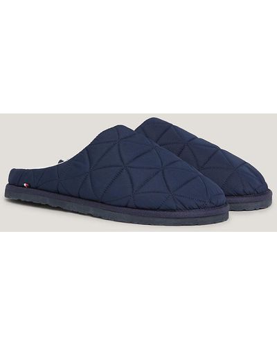 Tommy Hilfiger Chaussons recyclés matelassés - Bleu